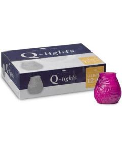 12 stuks Q-lights fuchsia lowboy terraskaarsen 100/100 mm (70 uur) - grootverpakking