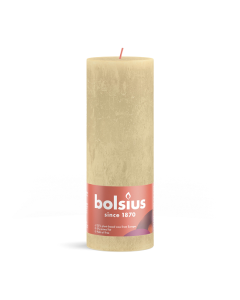 4 stuks Bolsius beige rustiek stompkaars 190/68 (85 uur) Oat Beige