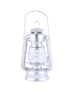 12 stuks Stormlantaarns - windlichten / olielampen zilver staal als voordeelverpakking
