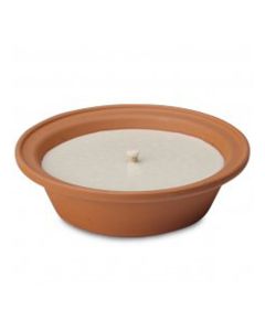 180 stuks Terracotta vlamschaal tuinkaars ivoor - wit 16 branduren 65/230