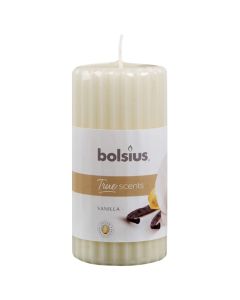 Ivoor witte Bolsius geurkaars met vanille geur 120/58