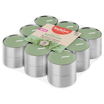 Bolsius rosemary geurtheelichtjes (4 uur) true scents verpakt per 18 stuks