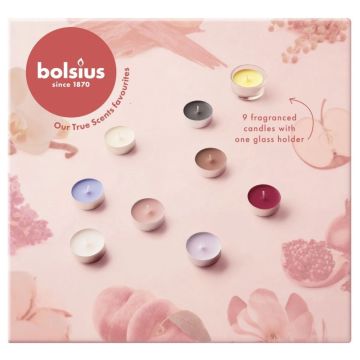 Bolsius geur theelichten giftset met 9 variatie van favoriete geuren