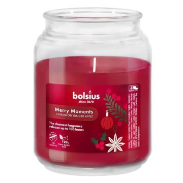 Geurkaars met deksel 135/100 (100 uur) Bolsius true glow merry moments