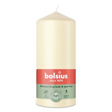 Bolsius ivoor stompkaarsen 130/68 (43 uur) soft pearl 6 stuks