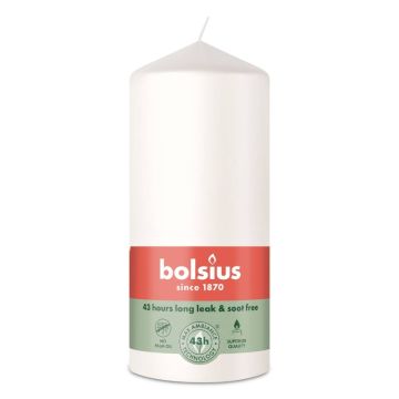 Bolsius witte stompkaars 130/68 cloudy white