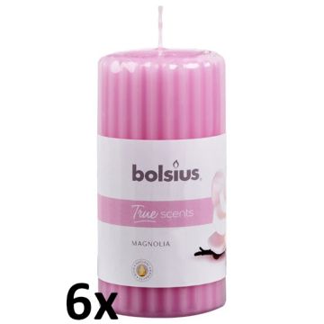 6 stuks Bolsius magnolia geurkaarsen