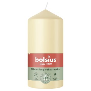 Bolsius beige stompkaars 120/58 (33 uur) oat beige verpakt per 6 stuks