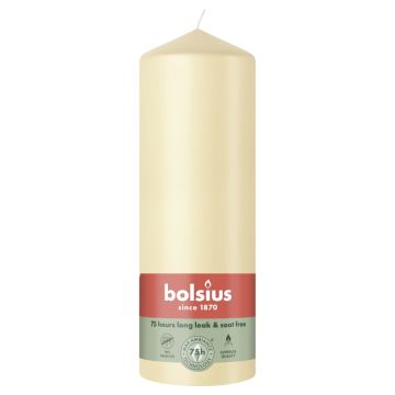 Bolsius beige stompkaars 200/68 (75 uur) oat beige verpakt per 6 stuks