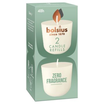 Bolsius clean light navullingen (24 uur) zero fragrance verpakt per 12 stuks