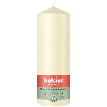 Bolsius ivoor stompkaars 200/68 soft pearl 75 uur