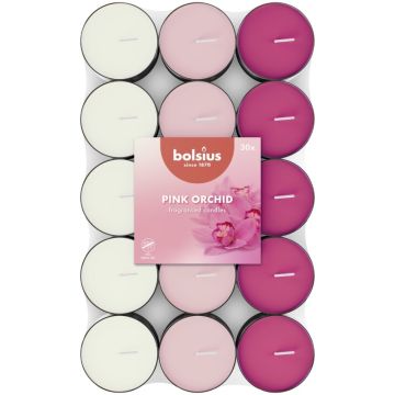 Bolsius orchidee geurtheelichtjes (3 uur) verpakt per 240 stuks