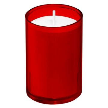 Bolsius Professional Clear Cups kaars in rode houder 55/42 (16 uur)