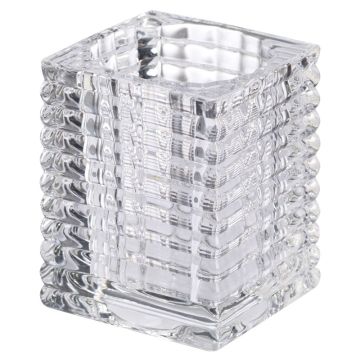 Bolsius Professional Relight glas houder ribbed 98/76/76