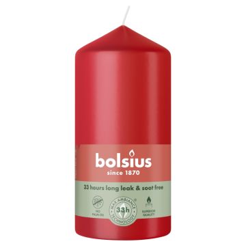 Bolsius rood stompkaars 120/58 (33 uur) delicate red verpakt per 6 stuks