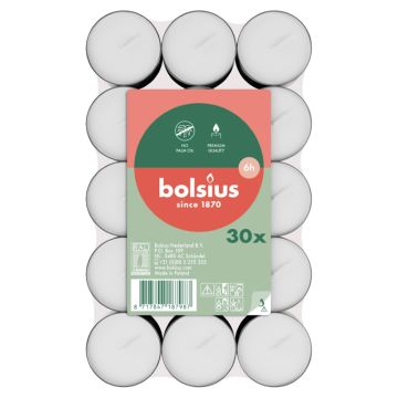Bolsius 6 uur witte waxinelichtjes verpakt per 300 stuks