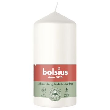 Bolsius witte stompkaars 120/58 (33 uur) cloudy white verpakt per 6 stuks
