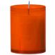 Oranje refill relight kaarsjes in transparante houders van hoogwaardige kwaliteit