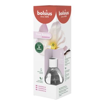 6 stuks Bolsius geurstokjes magnolia geurverspreiders 60 ml - grootverpakking