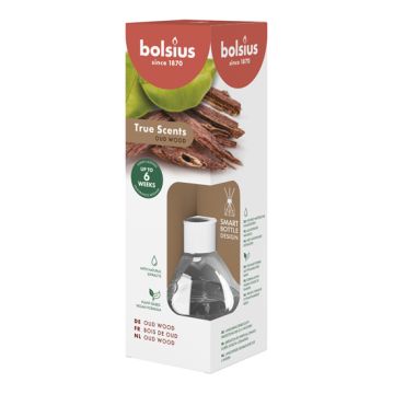 6 stuks Bolsius geurstokjes oud wood geurverspreiders 60 ml - grootverpakking
