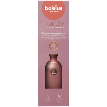 6 stuks Bolsius geurstokjes Floral Blessings geurverspreiders 80 ml - grootverpakking
