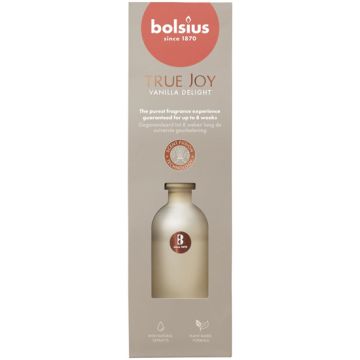 6 stuks Bolsius geurstokjes Vanilla Delight geurverspreiders 80 ml - grootverpakking
