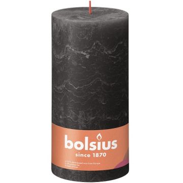 Bolsius eucalyptus groen rustiek stompkaarsen 200/100 (125 uur) Eco Shine Eucalyptus Green