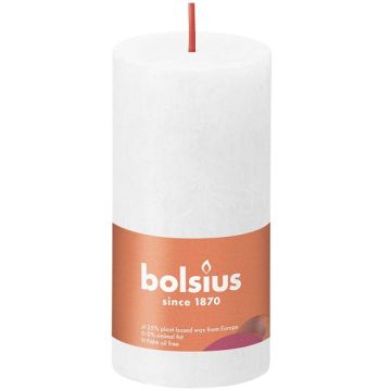 Bolsius wit rustiek stompkaarsen 100/50 (30 uur) Eco Shine Cloudy White