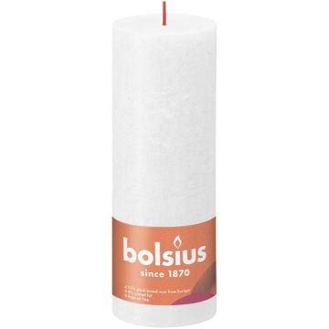 Bolsius wit rustiek stompkaars 190/68 (85 uur) Eco Shine Cloudy White