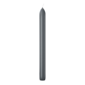 Bolsius antraciet dinerkaars 230/20 (8 uur) stormy grey