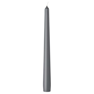 Bolsius antraciet gotische dinerkaarsen 245/24 (7 uur) stormy grey