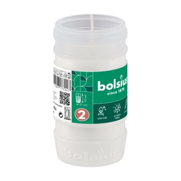Bolsius navul grafkaarsen nr. 2 voor graflicht 110/57 (45 uur) verpakt per 20 stuks