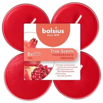 Bolsius granaatappel - pomegranate maxi geurtheelichtjes