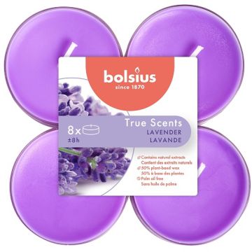 Bolsius lavendel - lavender maxi geurtheelichtjes