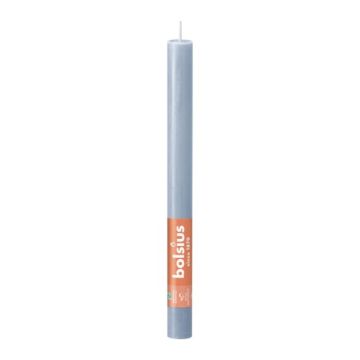 Bolsius lichtblauw rustiek tafelkaar- dinerkaars (13 uur) sky blue