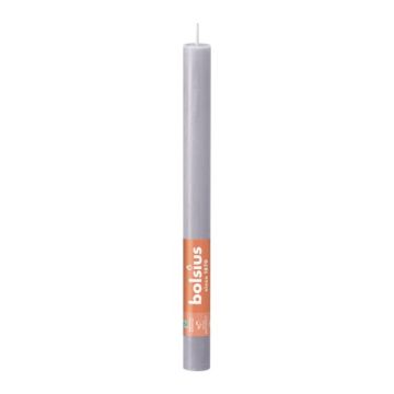 Bolsius lila rustiek tafelkaars- dinerkaars 9 stuks (13 uur) frosted lavender