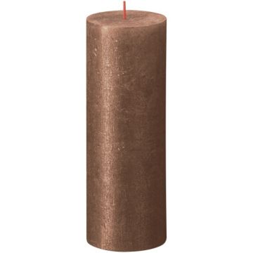 Bolsius metalliek bruin koper gelakte rustieke stompkaarsen 190/68 (85 uur) Shimmer Metallic Copper 