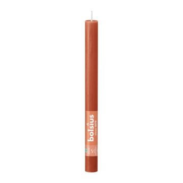 Bolsius oranje rustiek tafelkaars- dinerkaars 9 stuks (13 uur) earthy orange