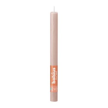 Bolsius roze rustiek tafelkaars- dinerkaars (13 uur) Misty Pink