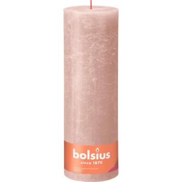 4 stuks Bolsius rustiek kaarsen misty pink 300/100