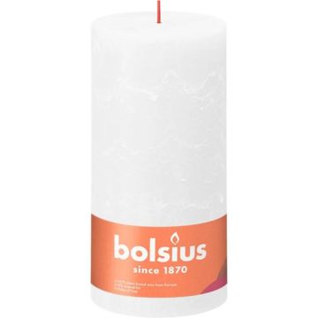 4 stuks Bolsius 200/100 cloudy white rustiek kaarsen