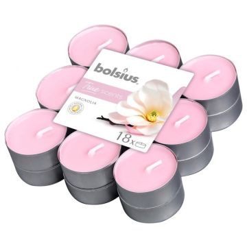 18 stuks geurtheelichtjes magnolia Bolsius