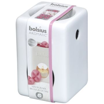 Bolsius waxbranders vierkant wit 124/82/82