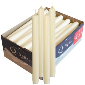 96 stuks Q-lights ivoor horeca kandelaarkaarsen 250/23 mm (12 uur) - grootverpakking