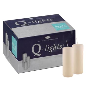 20 stuks Q-lights ivoor stompkaarsen 150/60 mm (40 uur) - grootverpakking