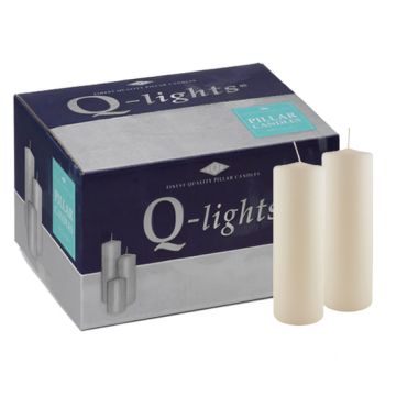 15 stuks Q-lights ivoor stompkaarsen 200/70 mm (70 uur) - grootverpakking