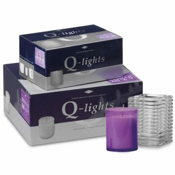 60 stuks Q-lights lila refills houders 64/51 mm (24 uur) - grootverpakking