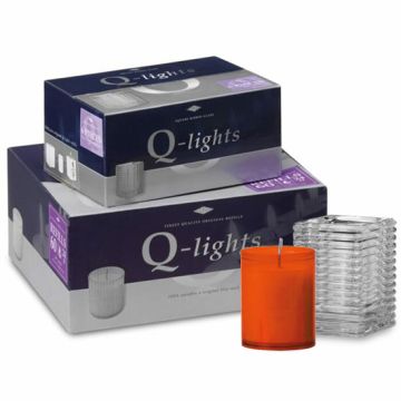 60 stuks Q-lights oranje refills houders 64/51 mm (24 uur) - grootverpakking