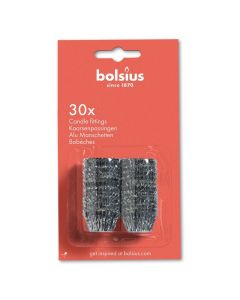 24 verpakkingen met Bolsius dinerkaarsen kroon passingen (720 losse kaarspassingen)