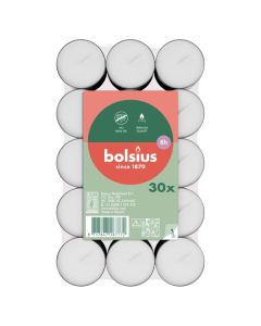 Bolsius witte 8-uurs waxinelichtjes verpakt per 180 stuks